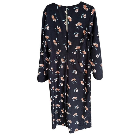 NWT ASOS Romper Women US 10 Black Floral Wide Leg Crop Wrap Boho Cottage Fairy - Picture 8 of 8